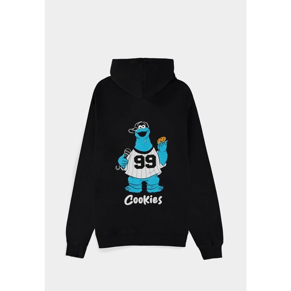 Sesame Street - Cookie Monster Kapuzenpullover mit Reißverschluss - Schwarz